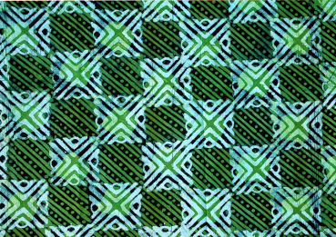 Preview: Afrikanischer Stoff - Afrika Batik in Grün - Baumwolle
